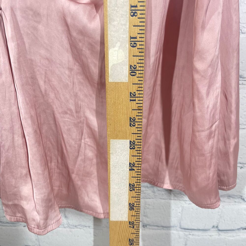 NIC+ZOE Blush Pink Satin Sleeveless Twist Front Blouse Womens XXL Elegant Office - Picture 10 of 11